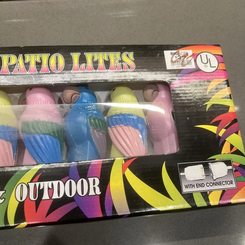 PARROT PATIO CAMPER STRING LIGHTS BRAND NEW IN BOXES 3 SETS OF 10 LIGHTS